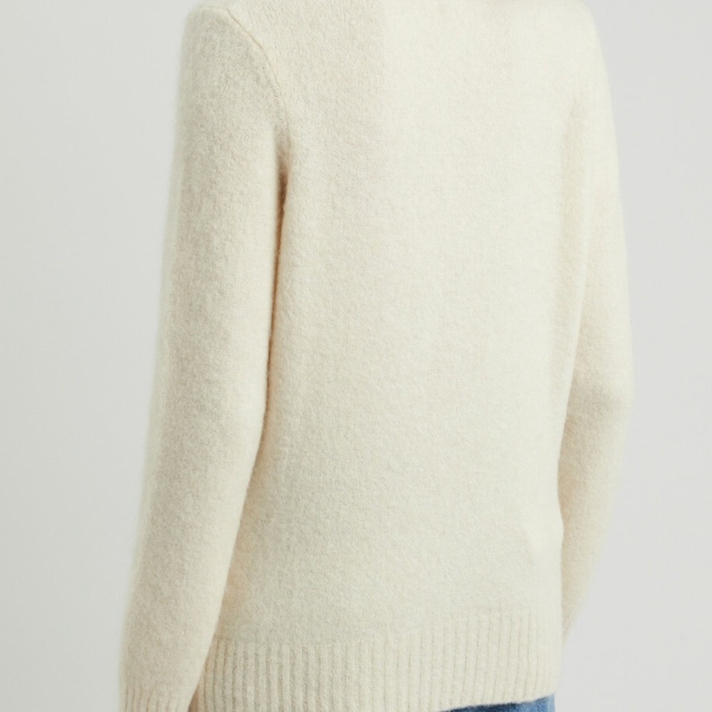 Ganni Alpaca Wool Blend Cream Knit Sweater - Picture 4 of 9